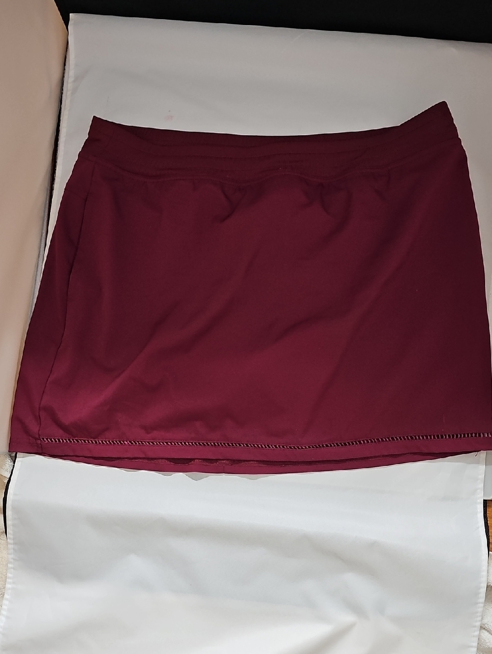 St. John's Bay Burgundy Mini Skirt Skort